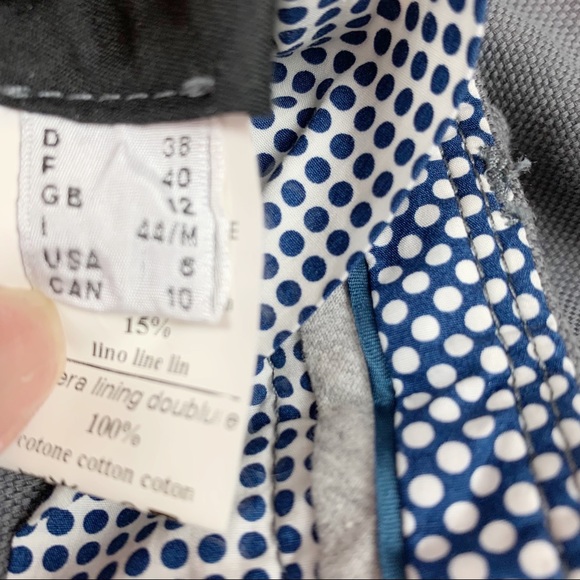 Ottod'Ame high rise Straight Leg Piombo chino Pants in grey patch pockets - Picture 12 of 15